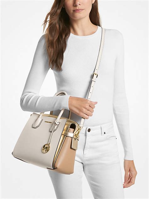 michael kors mercer tri color satchel|michael kors camille medium satchel.